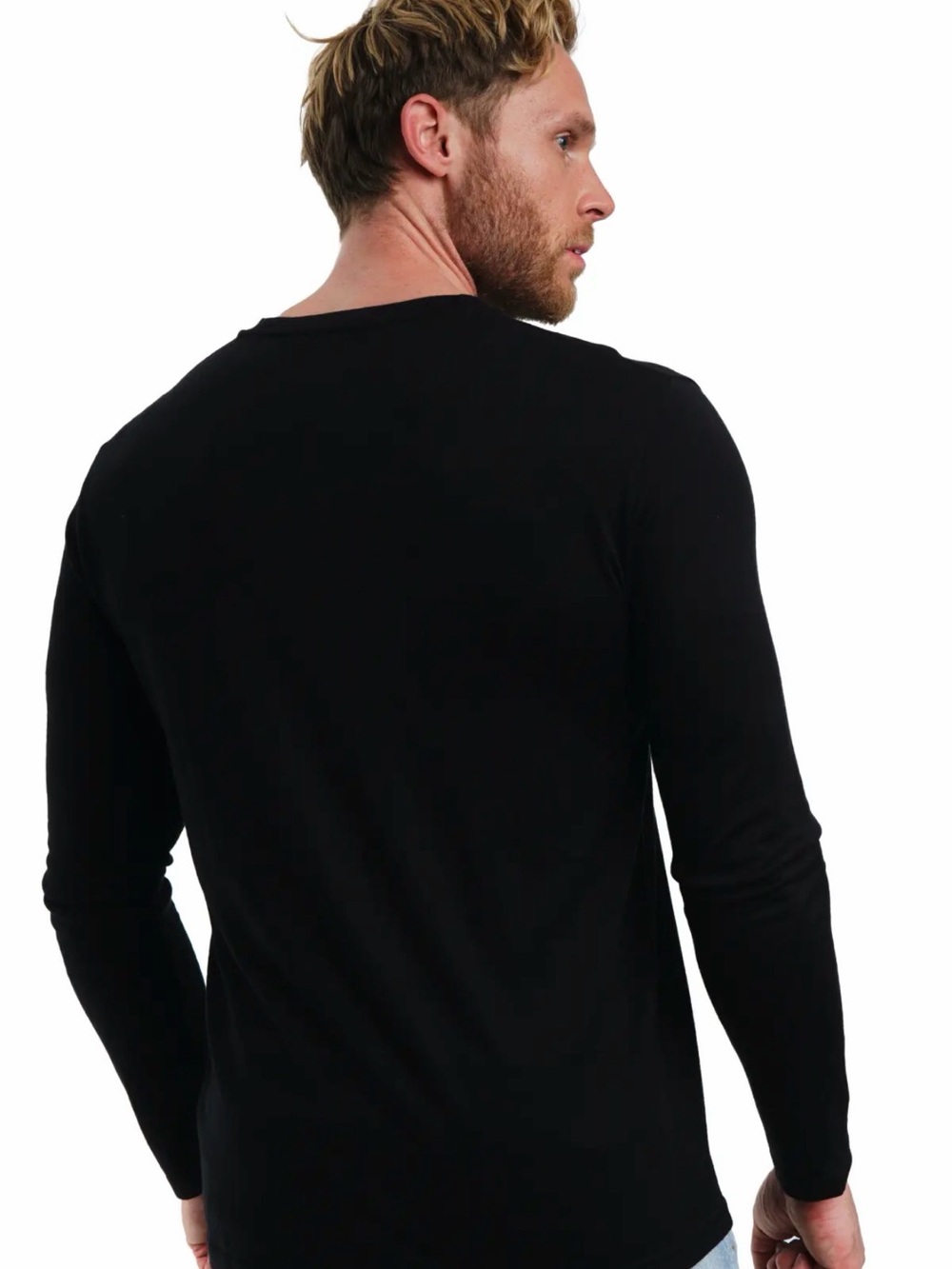 EVO Ridgetop NWT Men’s Black Merino Wool Midweight Crew Top Black